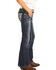 Image #2 - Rock & Roll Denim Girls' Feather Embroidered Bootcut Jeans, Blue, hi-res