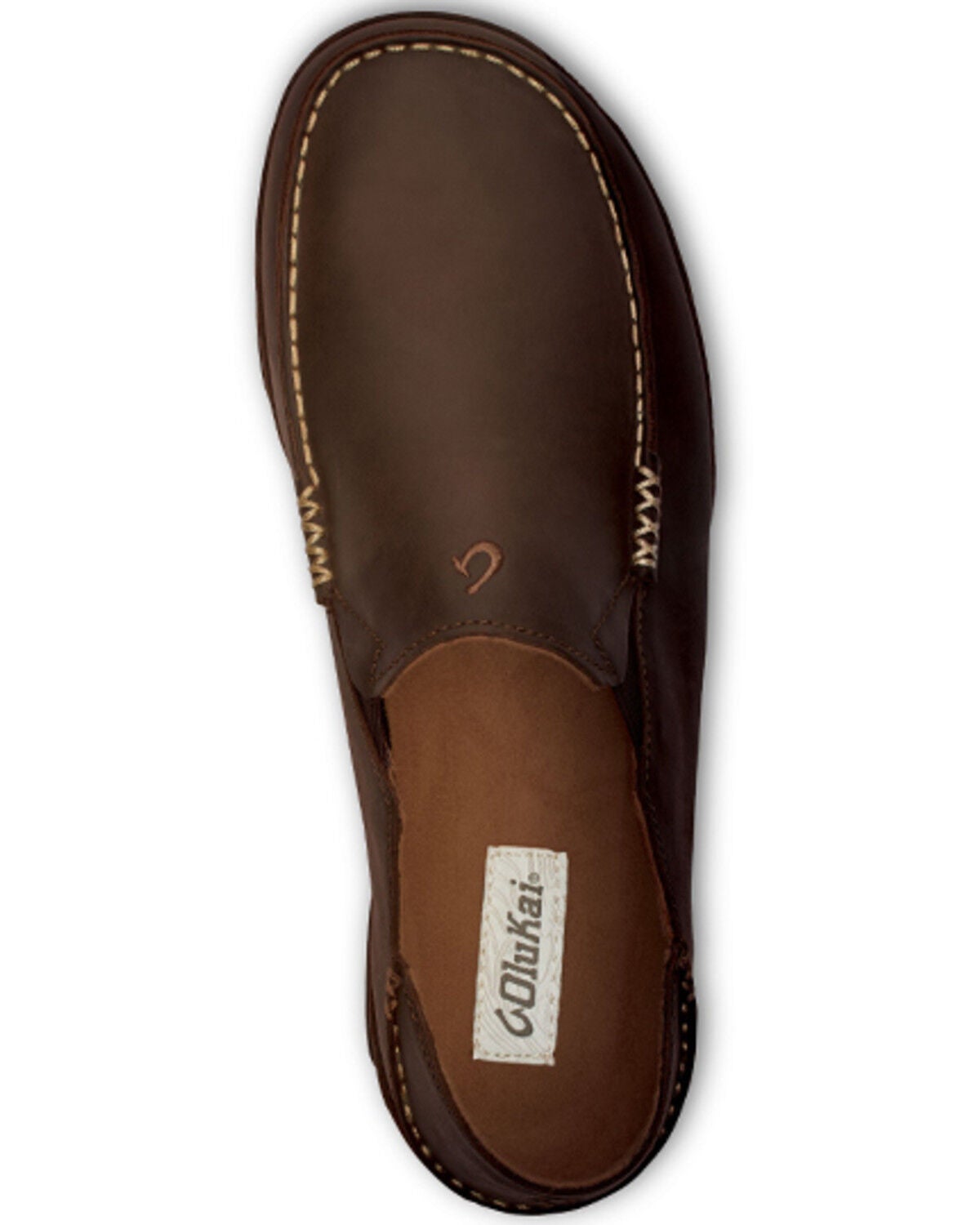 Image #3 - OluKai Men's Moloa Casual Shoes - Moc Toe, Dark Brown, hi-res