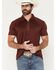 Image #1 - RANK 45® Men's Marfa Solid 1/4 Zip Polo Shirt, Red, hi-res