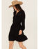 Image #2 - Idyllwind Women's Fitzpatrick Solid Long Sleeve Mini Dress, Black, hi-res