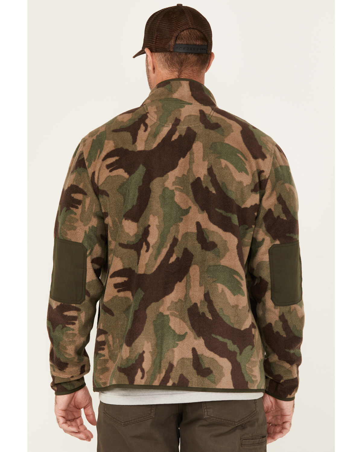 Image #4 - Lucky Brand Workwear Men's Camo Print Polar Fleece Jacket, Olive, hi-res