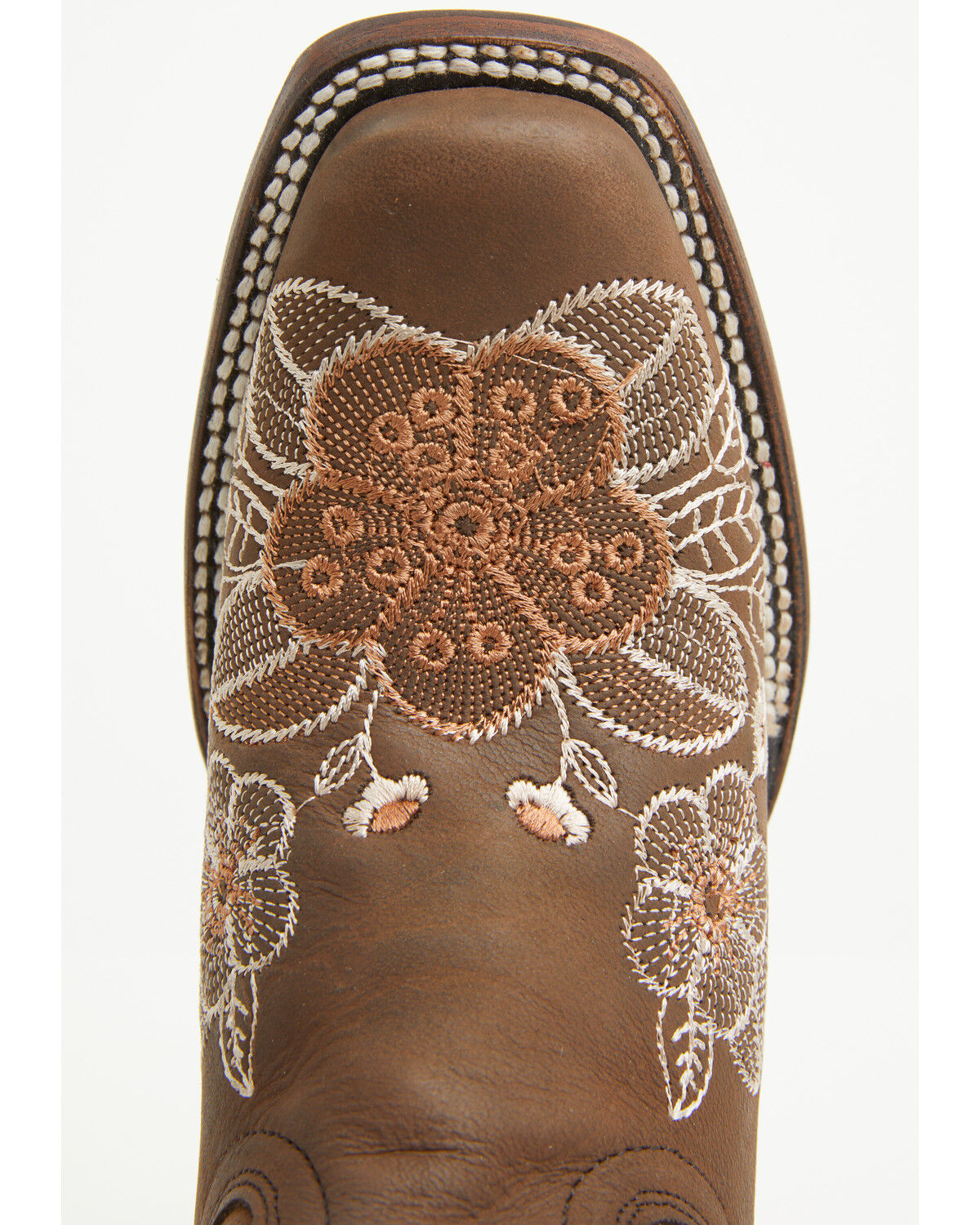 Image #6 - Circle G Women's Floral Embroidered Western Boots - Square Toe, Brown, hi-res