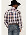 Image #4 - Roper Men's Liberty Bell Large Plaid Print Long Sleeve Button-Down Western Shirt, Blue, hi-res