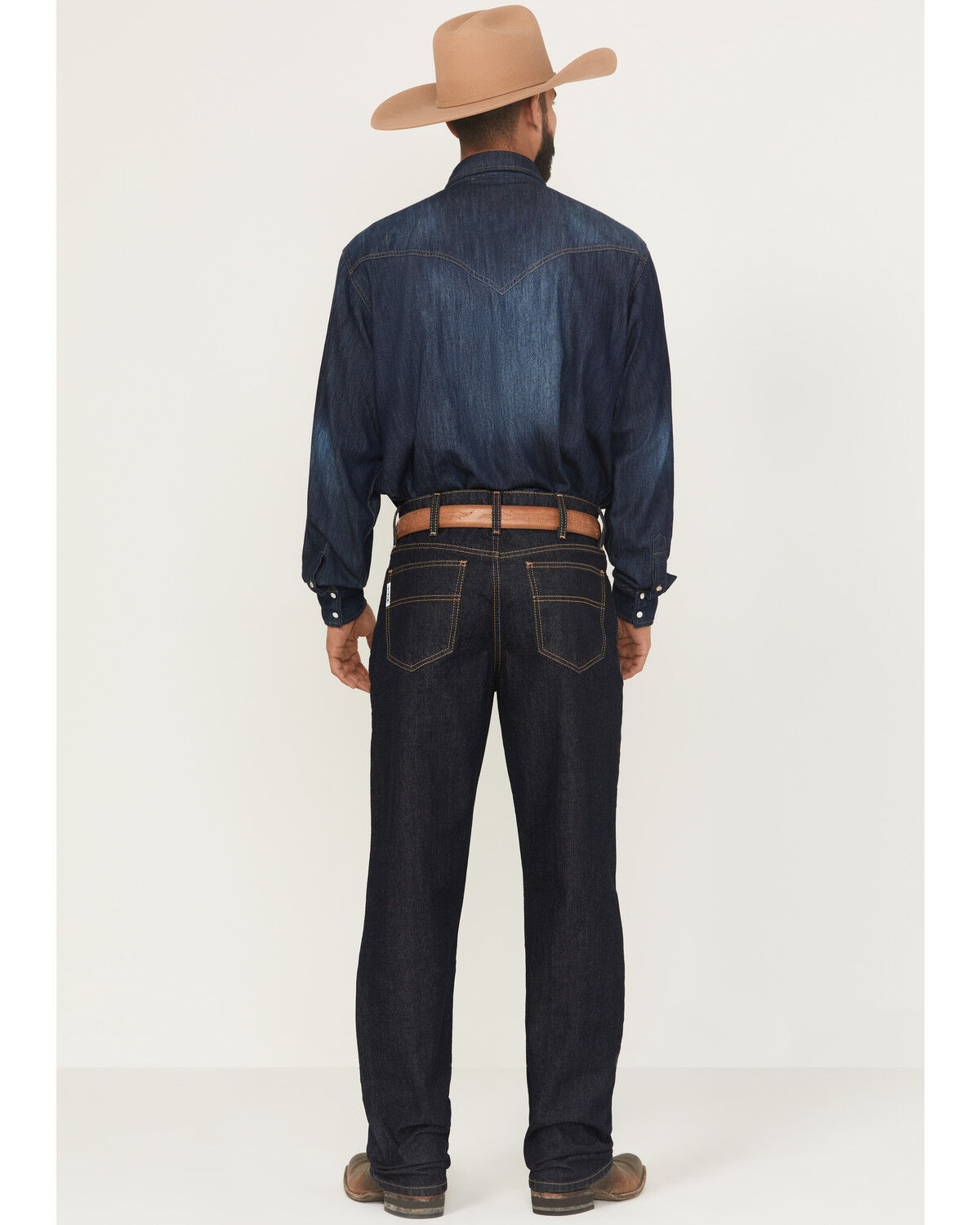 Image #3 - Cinch Men's White Label Dark Wash Relaxed Straight Rigid Denim Jeans, Indigo, hi-res