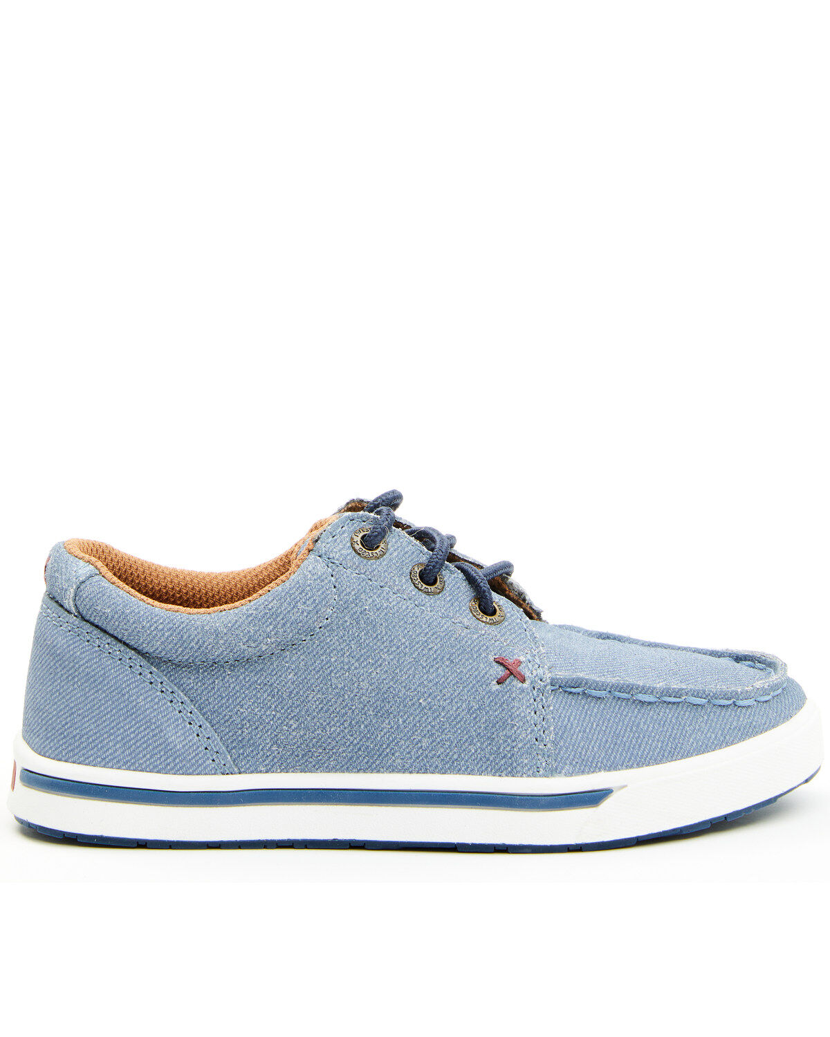 Image #2 - Wrangler By Twisted X Boys' Kicks Casual Shoes - Moc Toe, Blue, hi-res