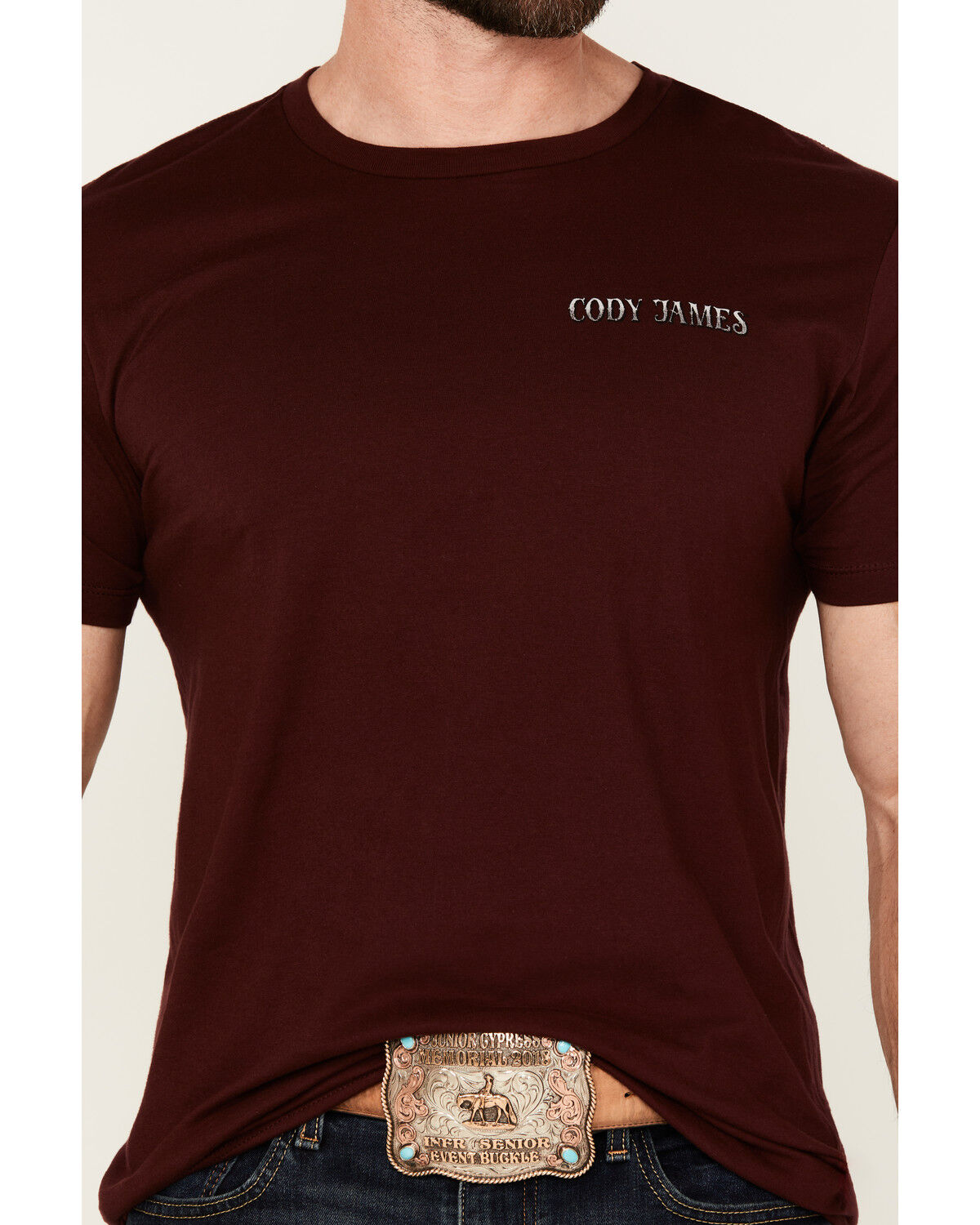 Image #4 - Cody James Men's Wanted Paper Short Sleeve Graphic T-Shirt, Burgundy, hi-res