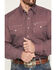 Image #3 - Stetson Men's Micro Geo Print Long Sleeve Snap Western Shirt, Wine, hi-res