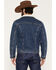 Image #4 - Levi's Men's Dark Wash Sherpa Lined Snap Denim Jacket, Dark Wash, hi-res