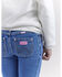 Image #5 - Wrangler&reg; X Barbie&trade; Girls' Medium Wash Mid Rise Pink Patch Stretch Flare Jeans, Medium Wash, hi-res
