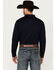 Image #4 - Blue Ranchwear Men's Rustler Solid Twill Long Sleeve Snap Stretch Western Work Shirt, Navy, hi-res