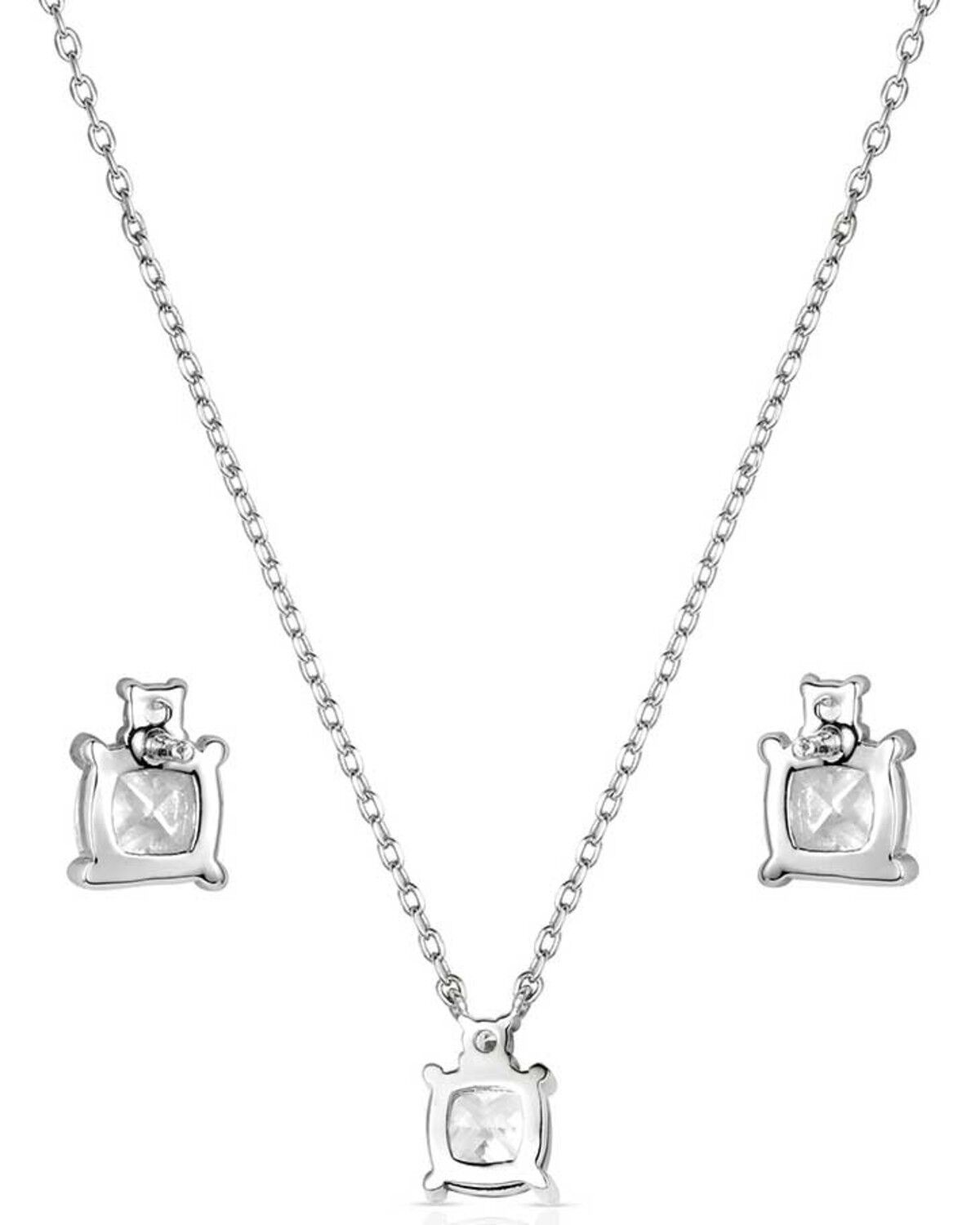 Image #2 - Montana Silversmiths Women's Clean Cut Jewelry Set - 2 Piece, Silver, hi-res