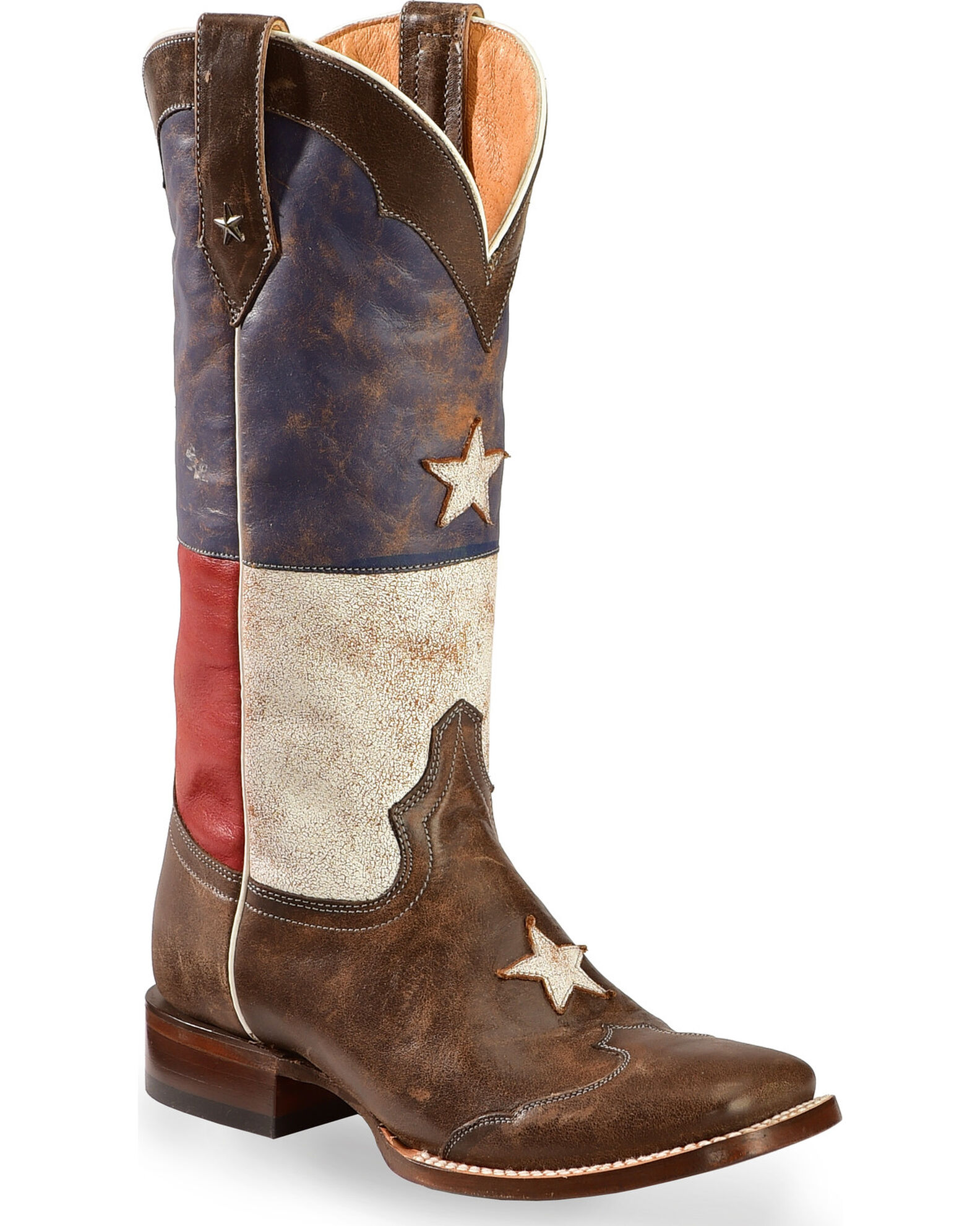 Roper Women s Distressed Texas Flag Cowgirl Boots Square Toe