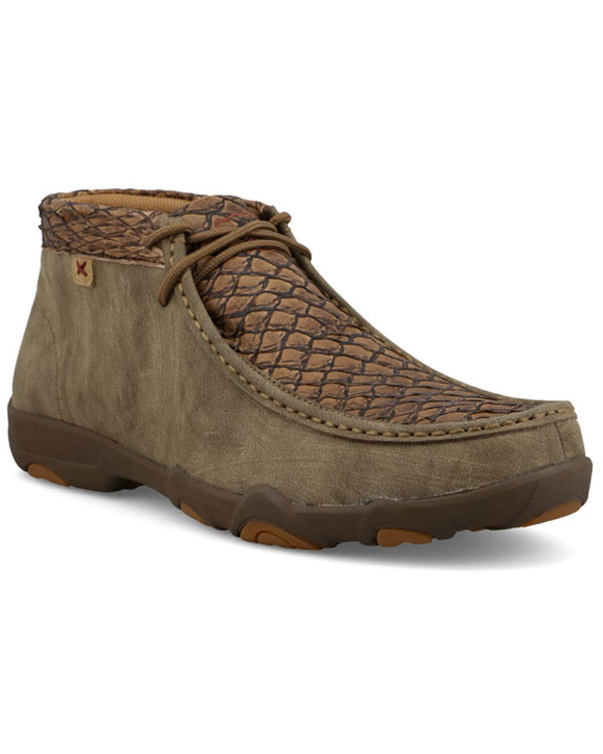 Image #1 - Twisted X Men's Exotic Seabass Chukka UltraLite X™ Driving Shoes - Moc Toe, Tan, hi-res