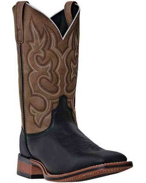 Laredo Men's Lodi Square Toe Western Boots, Black, hi-res