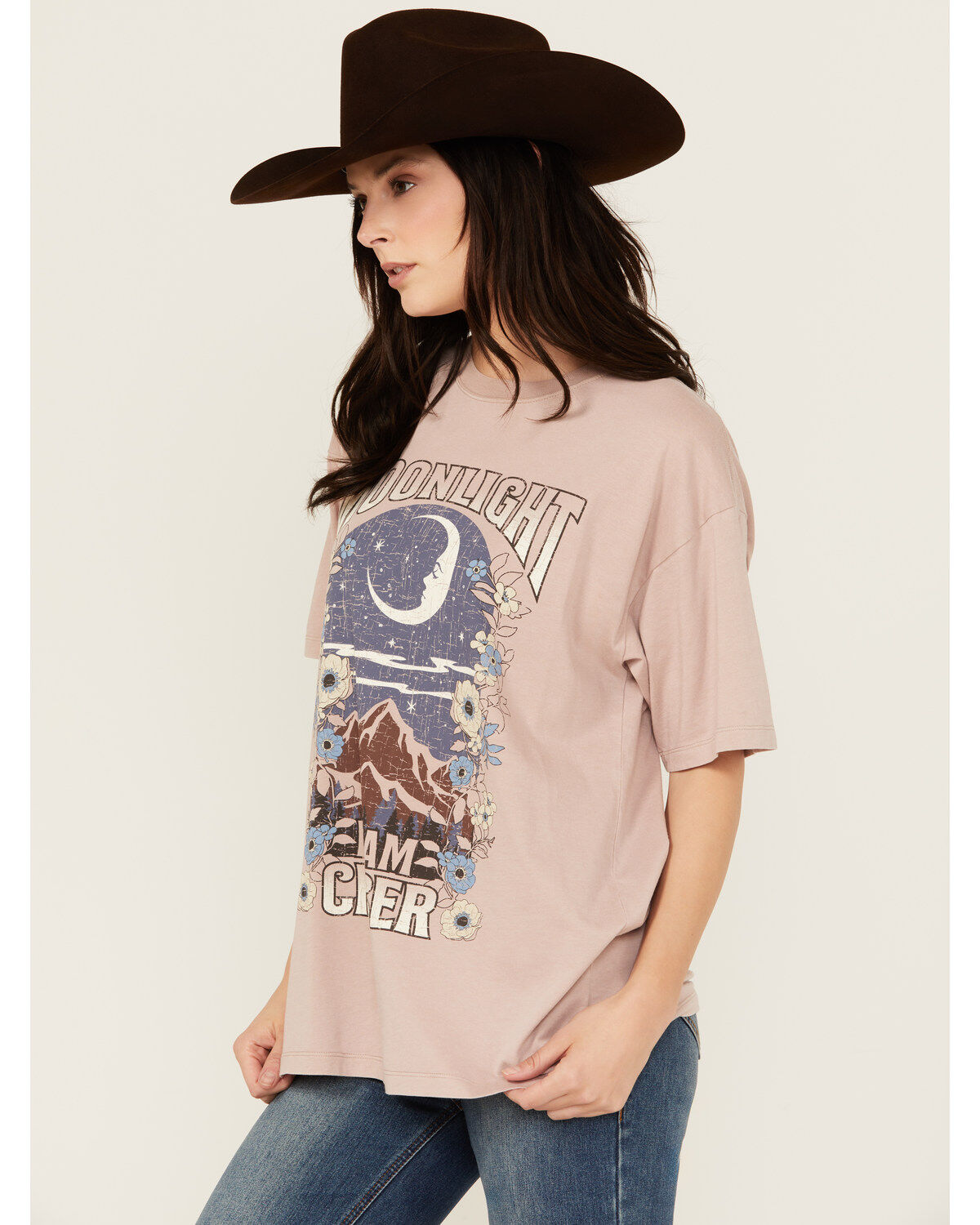 Image #2 - Cleo + Wolf Women's Boyfriend Short Sleeve Graphic Tee, Bark, hi-res