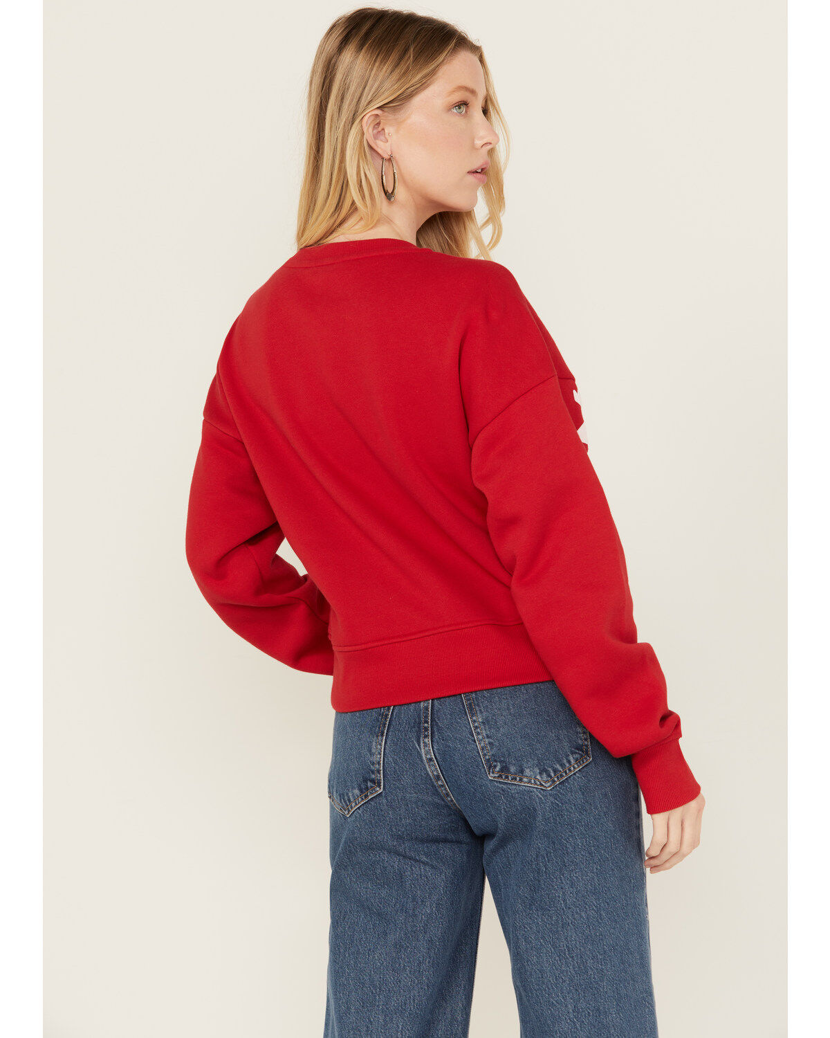 Image #4 - Wrangler Retro Women's Long Live Cowboys Pullover, Red, hi-res