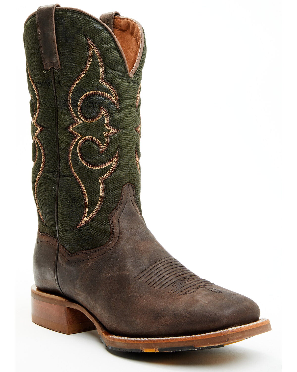 Dan Post Men's Jenks Performance Western Boots - Broad Square Toe, Brown, hi-res