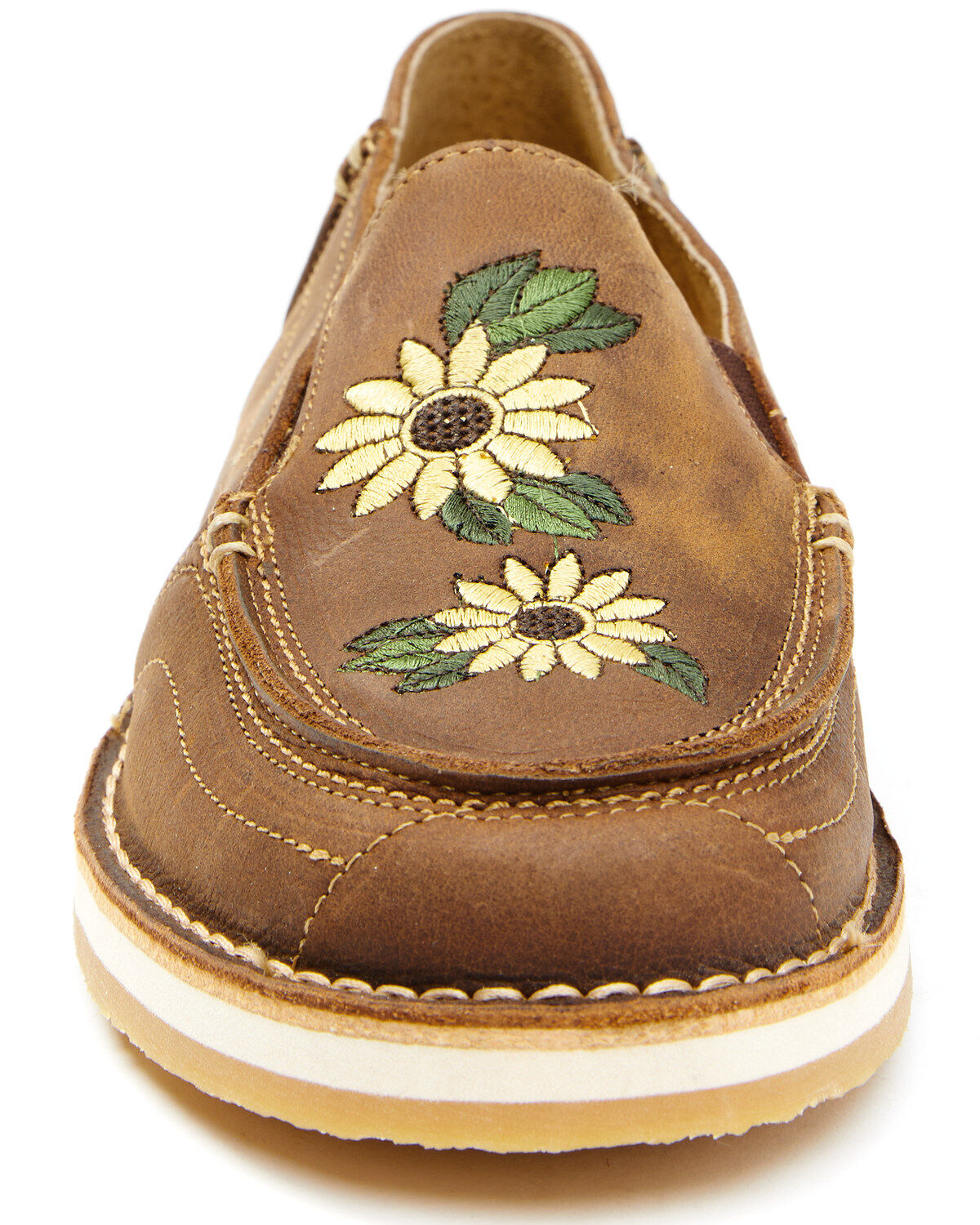 Image #4 - RANK 45® Women's Sunflower Slip-On Shoes - Moc Toe, Tan, hi-res
