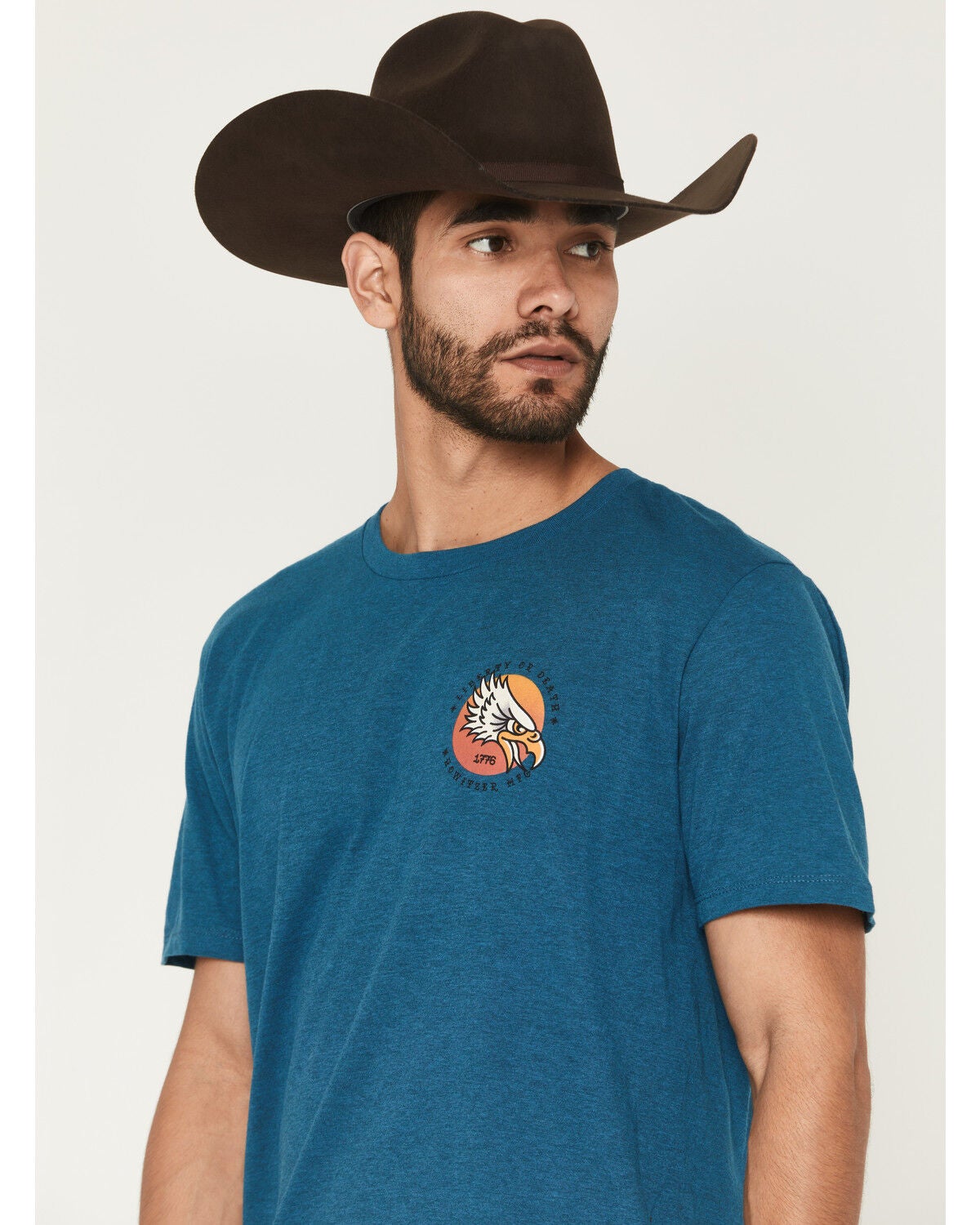 Image #3 - Howitzer Men's Liberty Short Sleeve Graphic T-Shirt, Blue, hi-res