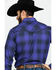 Image #5 - Rock 47 by Wrangler Men's Large Plaid Long Sleeve Western Shirt , Purple, hi-res