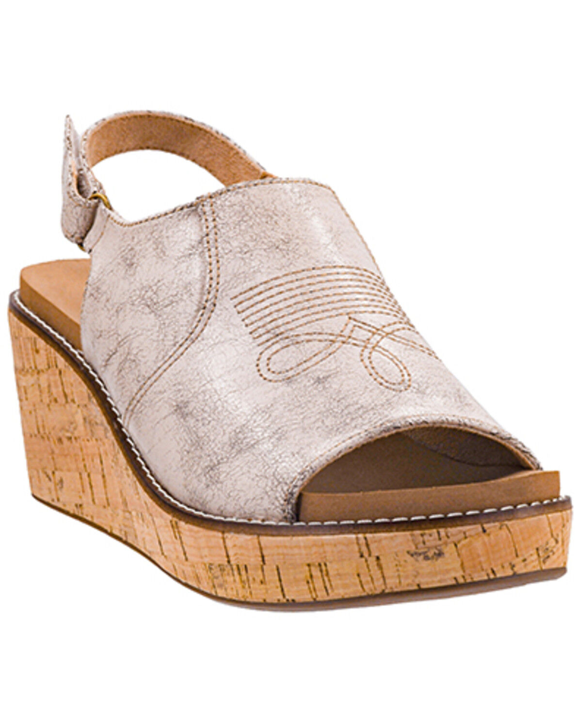 Image #1 - Corkys Women's Most Wanted Sandals, Cream, hi-res