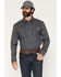Image #1 - Cody James Men's FR Maricopa Plaid Print Long Sleeve Snap Work Shirt, Navy, hi-res