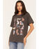 Image #1 - Girl Dangerous Women's Western Cat Short Sleeve Graphic Tee, Black, hi-res
