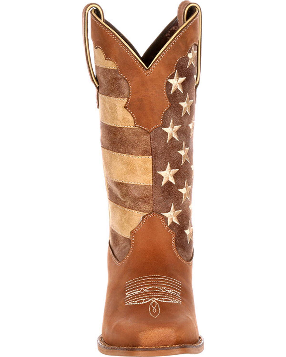 Image #4 - Durango Women's Distressed Flag Western Boots, Brown, hi-res