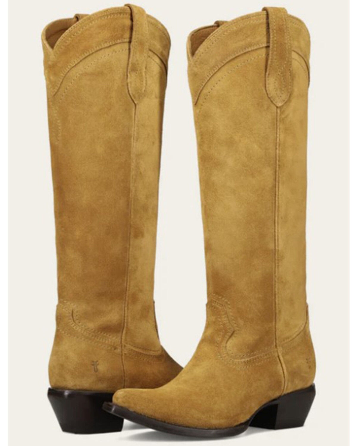 Image #4 - Frye Women's Sacha At The Knee Western Boots - Snip Toe, Brown, hi-res