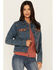 Image #2 - Idyllwind Women's Capri Beaded Back Denim Trucker Jacket, , hi-res