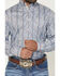 Image #3 - Panhandle Slim Men's Paisley Wallpaper Print Long Sleeve Button-Down Stretch Western Shirt, Blue, hi-res