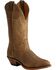 Image #1 - Boulet Men's Western Boots - Round Toe, Amber Brn, hi-res