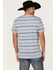 Rock & Roll Denim Men's Dale Brisby Stripe T-Shirt, Turquoise, hi-res