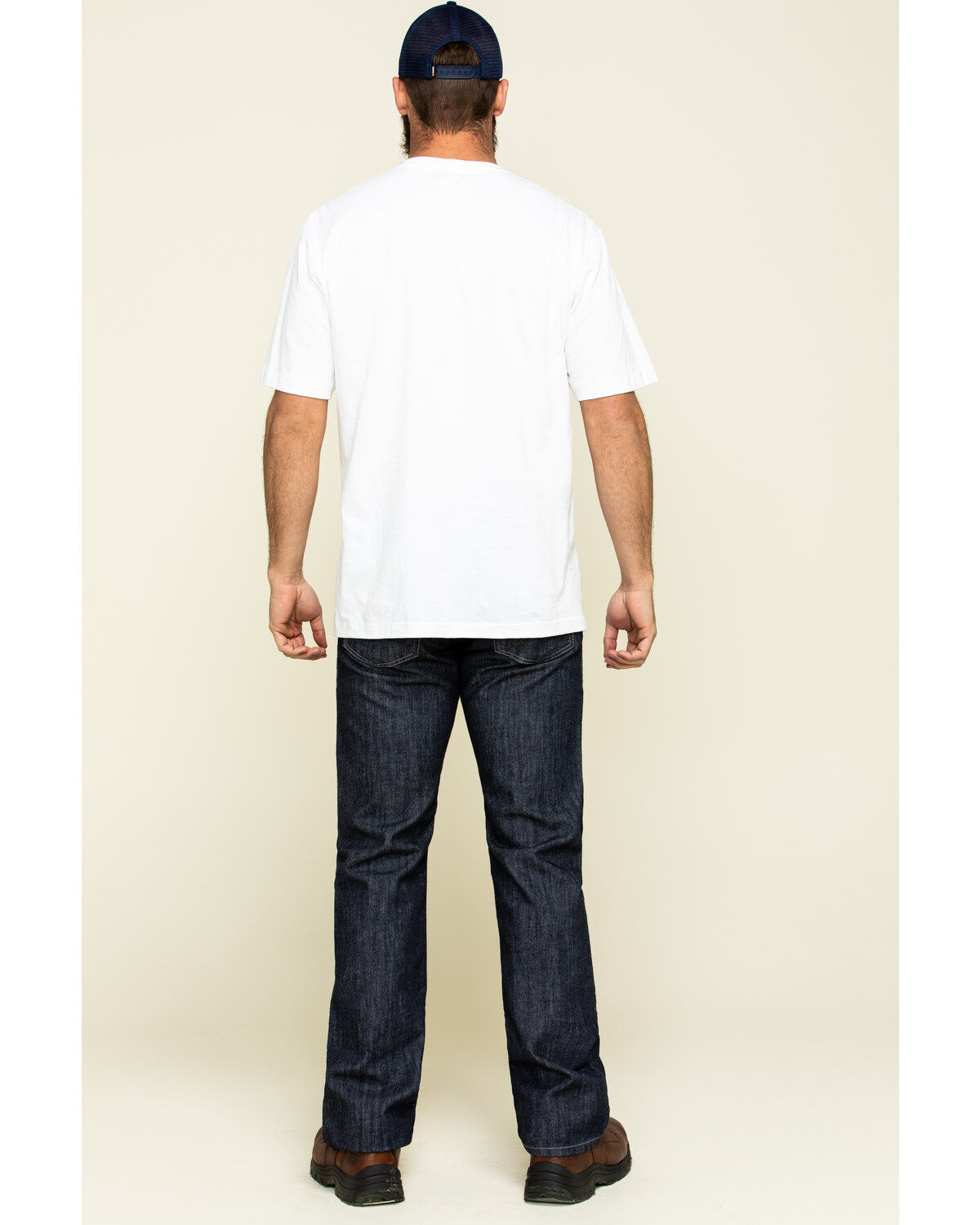 Image #5 - Ariat Men's M5 FR Armor Low Stretch Stackable Straight Leg Work Jeans, Blue, hi-res