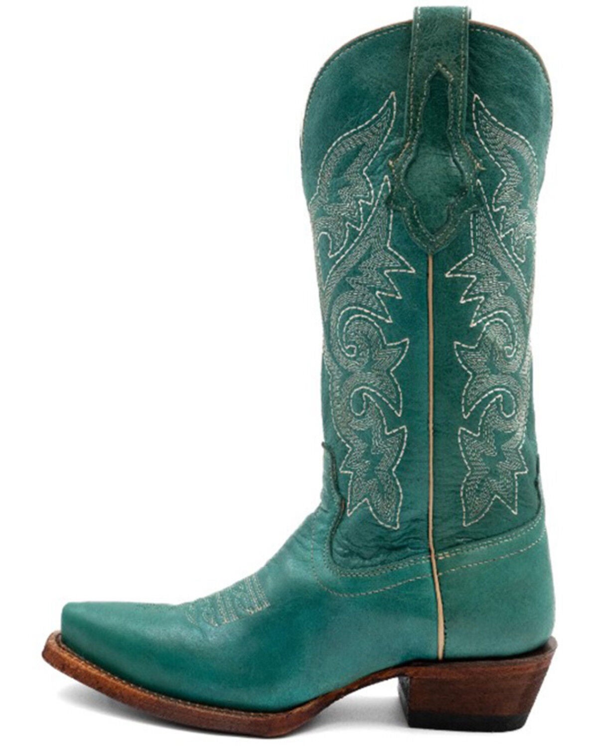 Ferrini Women's Candy Snip Toe Boots Handcrafted - Teal/Cream 8366143 Ferrini USA main image 0