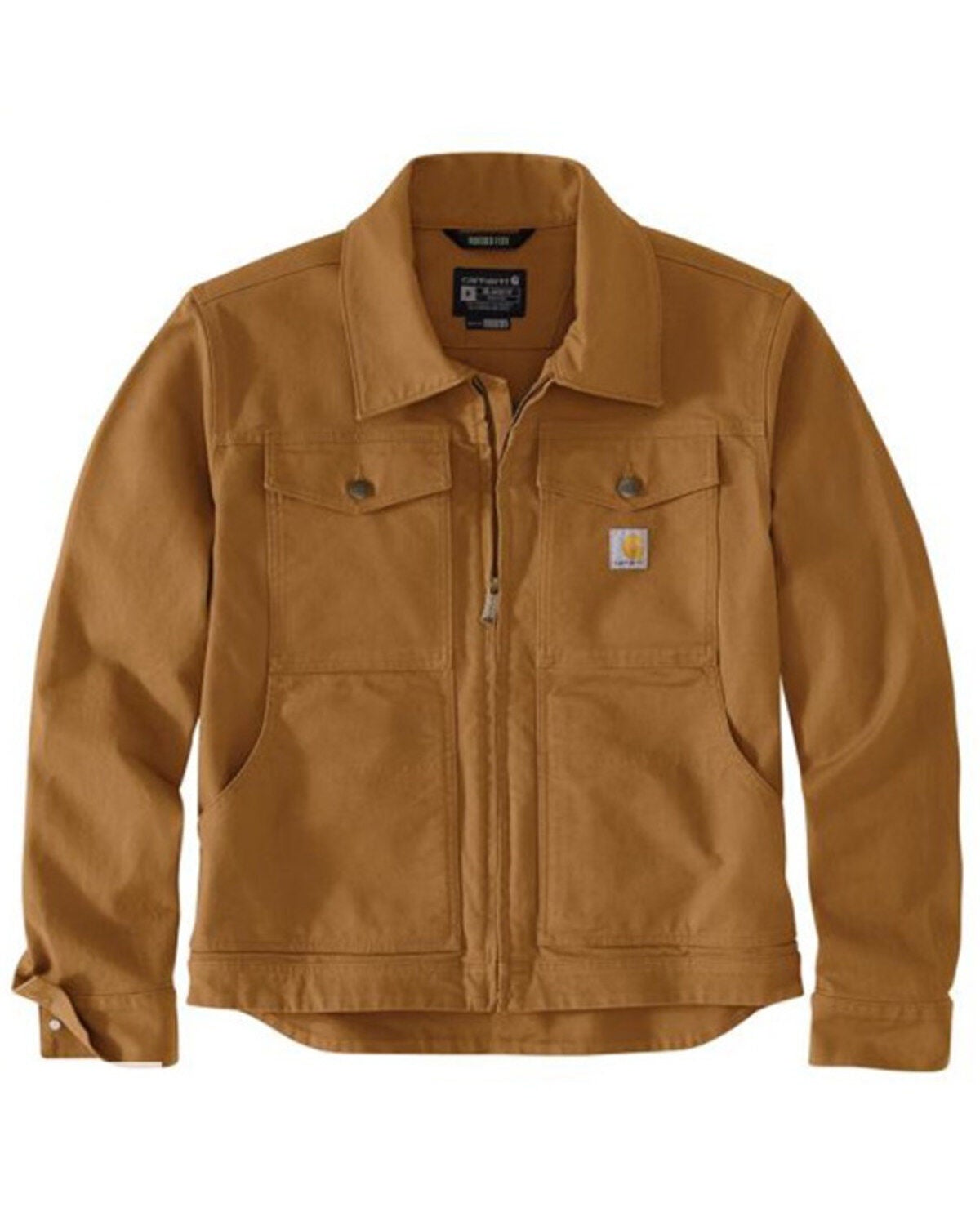 Carhartt Men's Rugged Flex Relaxed Fit Duck Shell Jacket, Brown, hi-res
