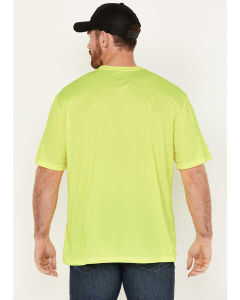 Hawx Men's High-Visibility Short Sleeve Work Shirt, Yellow, hi-res