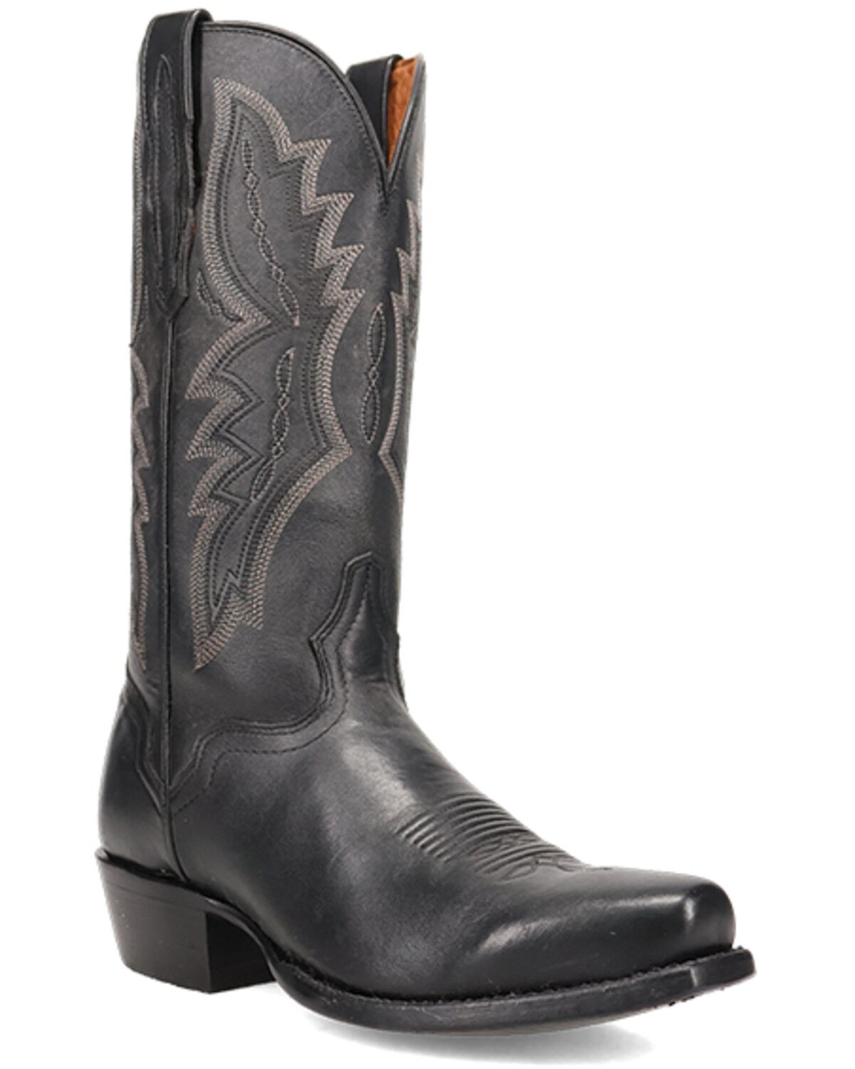 Image #1 - El Dorado Men's Handmade Vanquished Calf Western Boots - Square Toe, Black, hi-res