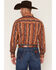 Image #4 - Ely Walker Men's Wallpaper Floral Print Long Sleeve Pearl Snap Western Shirt, Rust Copper, hi-res