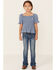 Image #1 - Shyanne Girls' Floral & Swirl Bootcut Jeans, Blue, hi-res