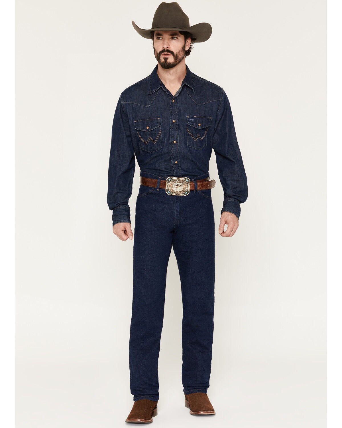 Wrangler Men's 947 Regular Fit Stretch Denim Jeans, Indigo, hi-res