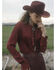 Image #1 - Idyllwind Women's Revive Fringe Long Sleeve Snap Crinkle Shirt, Cherry, hi-res