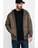 Image #1 - Ariat Men's Rebar Cold Weather Reversible Zip Work Hooded Sweatshirt - Big & Tall, Bark, hi-res