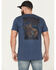 Image #1 - Moonshine Spirit Men's Heart Guitar Short Sleeve Graphic T-Shirt, Navy, hi-res
