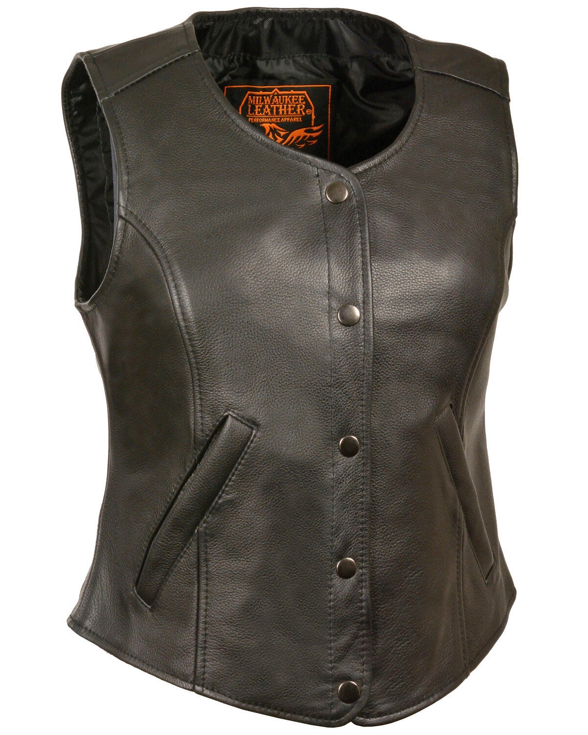 Women's Milwaukee Leather Snap Front Long Body Vest - 3X
