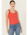 Image #2 - Idyllwind Women's Wylie Rib Knit Buckle Tank, Coral, hi-res