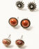 Image #3 - Shyanne Women's Desert Rose Antique Earrings Set - 6 Piece, Silver, hi-res
