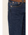 Image #2 - Levi's Boys' 501 Original Dark Wash Straight Stretch Denim Jeans , Blue, hi-res