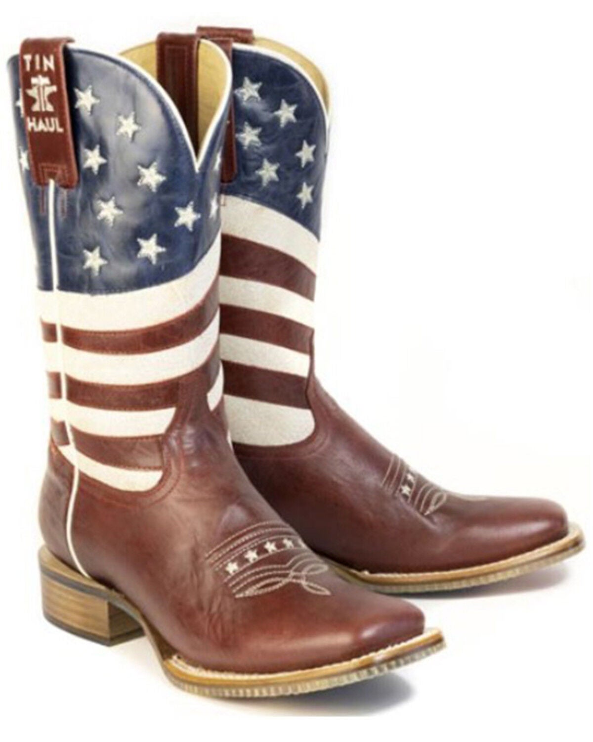 Tin Haul Women's USA 1776-2026 Western Boots - Broad Square Toe, Red, hi-res