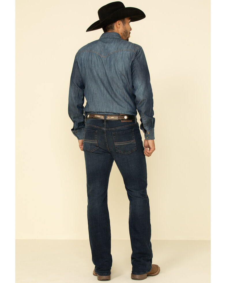 Cody James Men's Switchback Dark Wash Stretch Slim Bootcut Jeans , Blue, hi-res